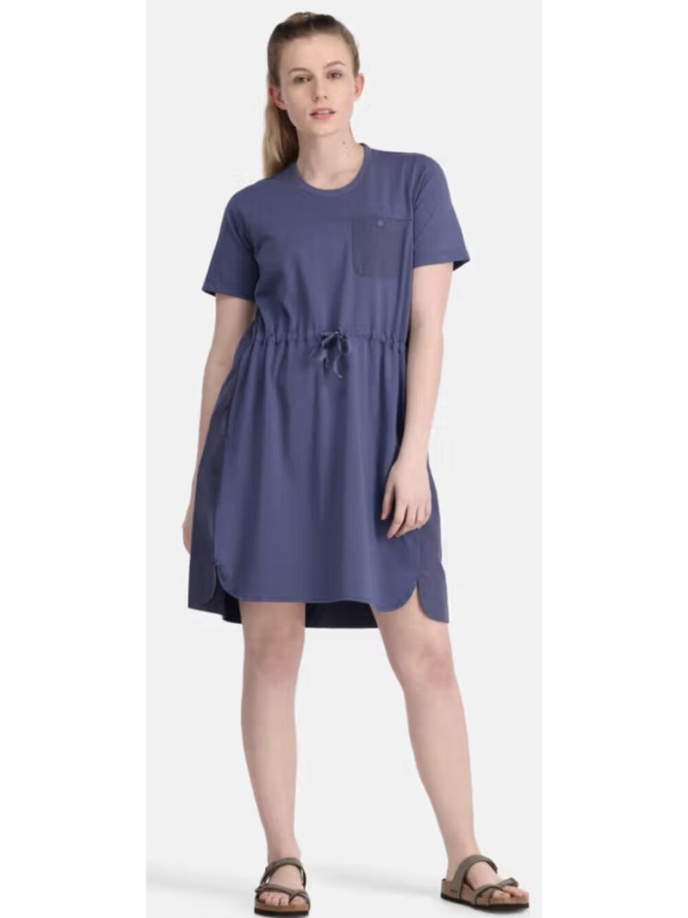 KARI TRAA Ruth Dress in Moon Blue XS Athleisure Travel Outdoor Gorpcore Tennis